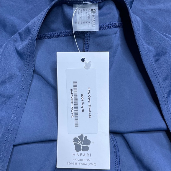 NEW Hapari Navy Blue Cover Shorts Swim Trunks Women Size XL Beach Nylon Stretch - Picture 6 of 7